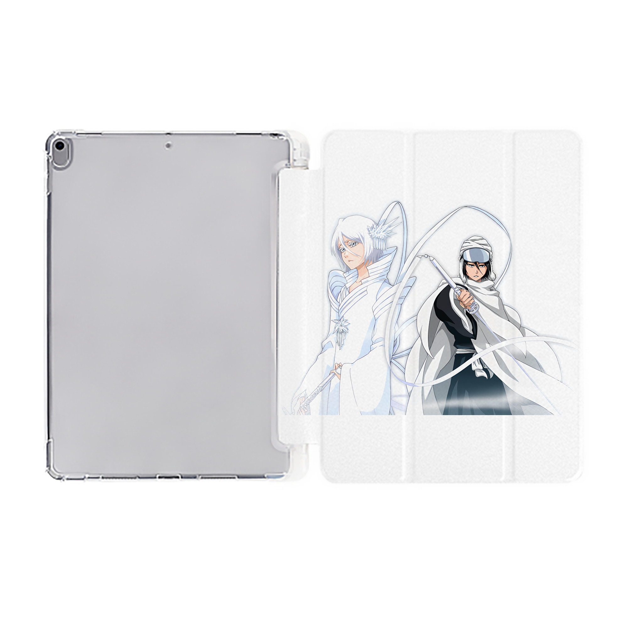 （画像用） ブリーチ 朽木ルキア BLEACH Kuchiki Rukia IPad ケース ペン収納付き 三つ折りスタンド PUレザー×シリコン 対応機種9.5/10.5/10.9インチ